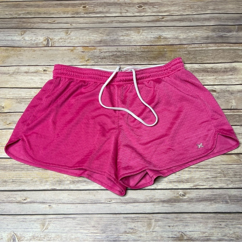 Xersion Semi-Fitted Pink Mesh Activewear Shorts Medium